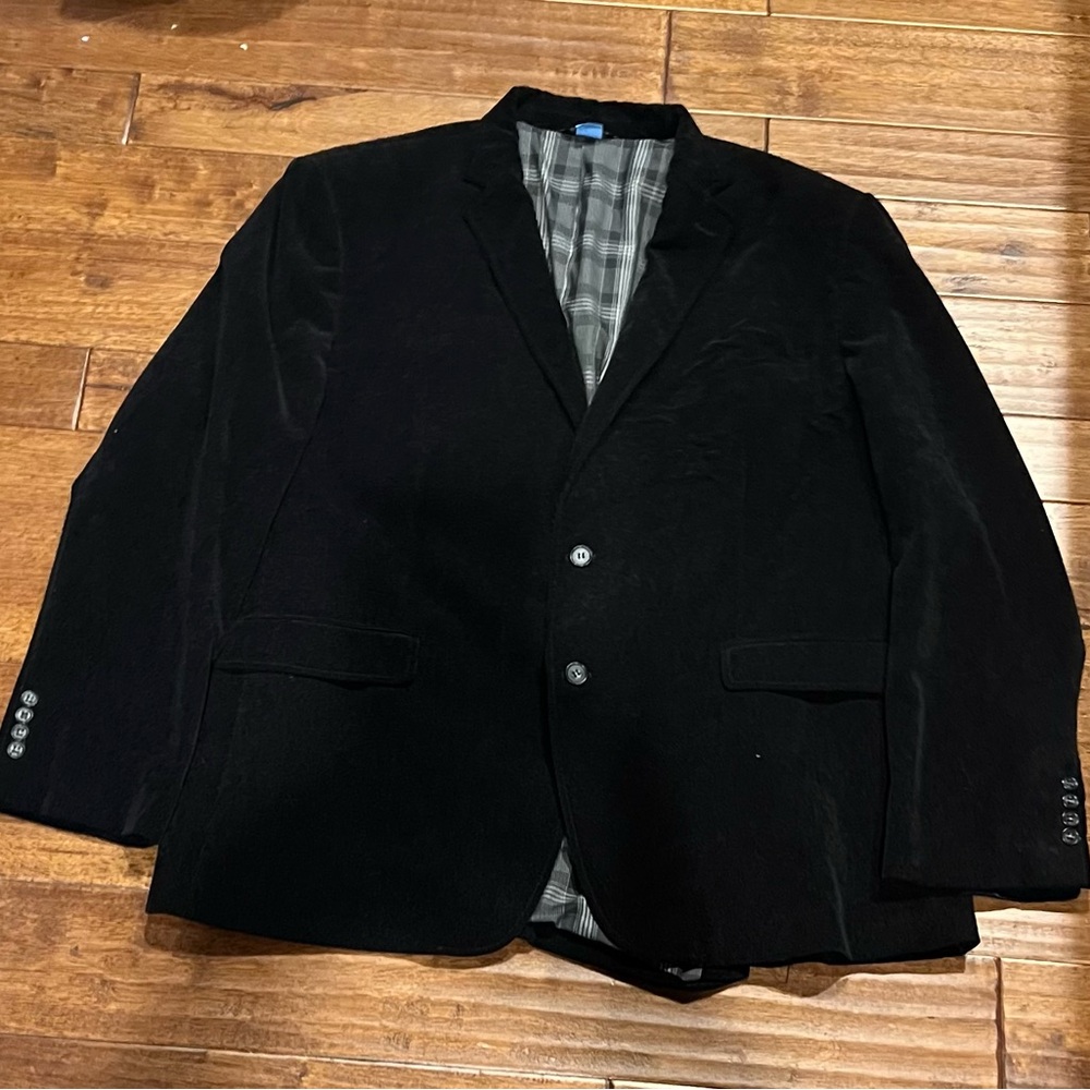 Black corduroy Marc Martin sport coat blazer, 52R, EUC.